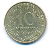 10 сентим 1989 год Франция