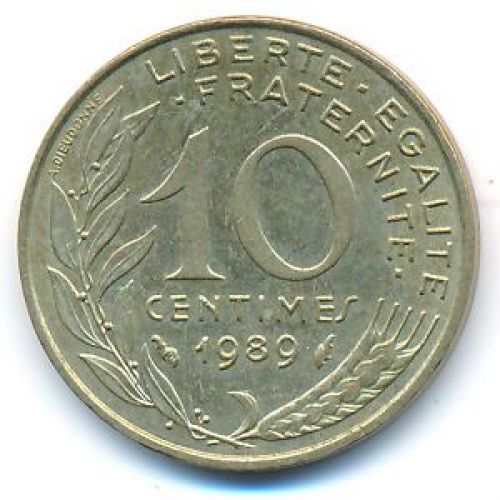 10 сентим 1989 год Франция