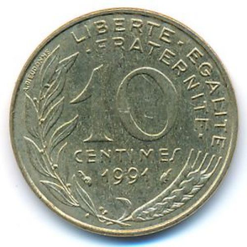 10 сентим 1991 год Франция