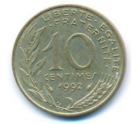 10 сентим 1992 год Франция