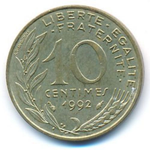 10 сентим 1992 год Франция