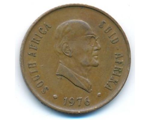 2 цента 1976 год ЮАР Якобус Йоханнес Фуше