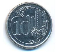 10 центов 2013 год Сингапур