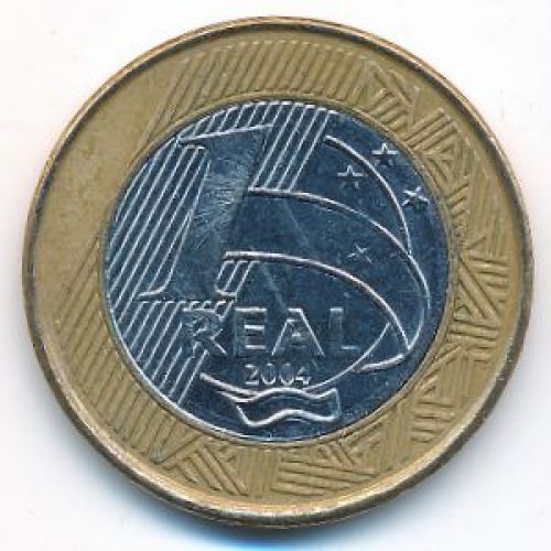 1 реал 2004 год Бразилия