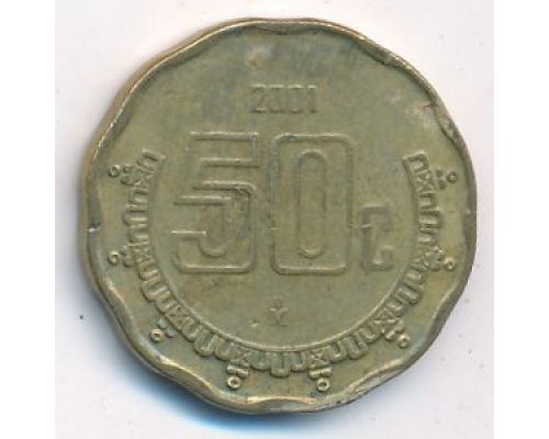 50 сентаво 2001 год Мексика