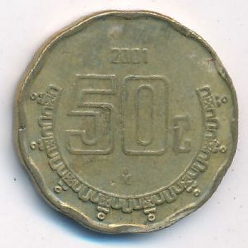 50 сентаво 2001 год Мексика