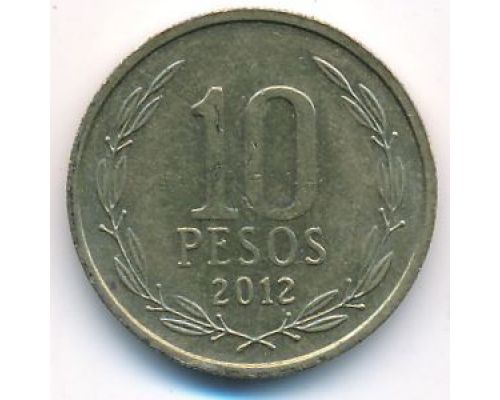 10 песо 2012 год Чили