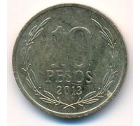10 песо 2013 год Чили