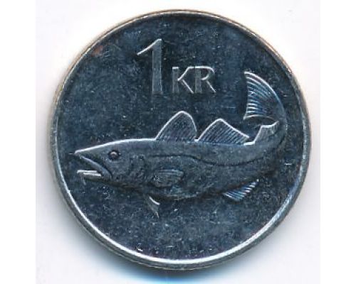 1 крона 2006 год Исландия Треска