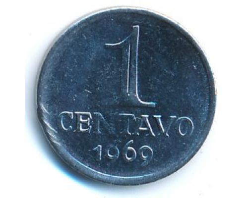 1 сентаво 1969 год Бразилия