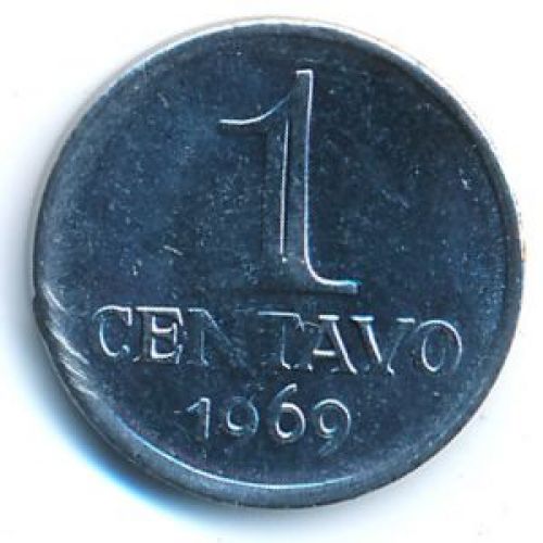 1 сентаво 1969 год Бразилия
