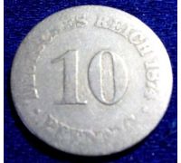 10 пфеннигов 1874 год Германия (Германская Империя) Состояние G