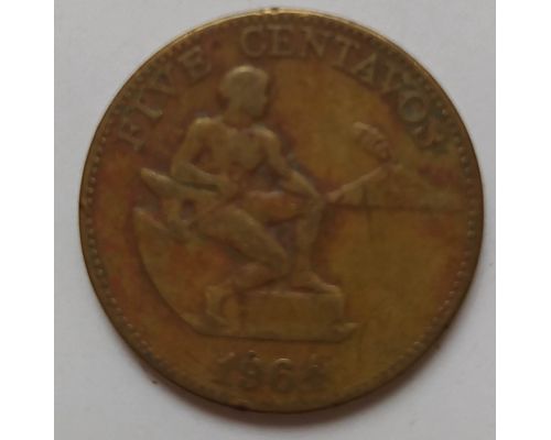 5 сентаво 1964 год Филиппины