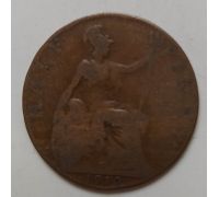1/2 пенни 1910 год Великобритания Пол пенни, half penny Эдвард VII