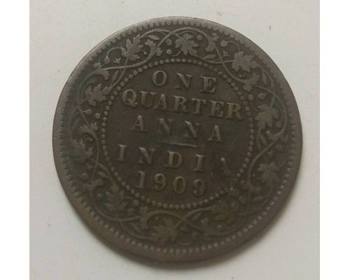 1/4 анны 1909 год Британская Индия Эдуард VII
