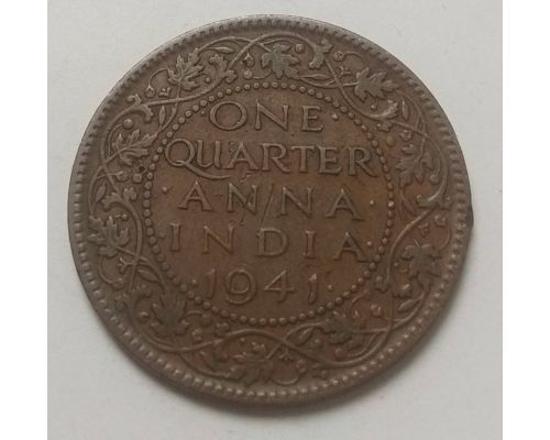 1/4 анны 1941 год Британская Индия Георг VI
