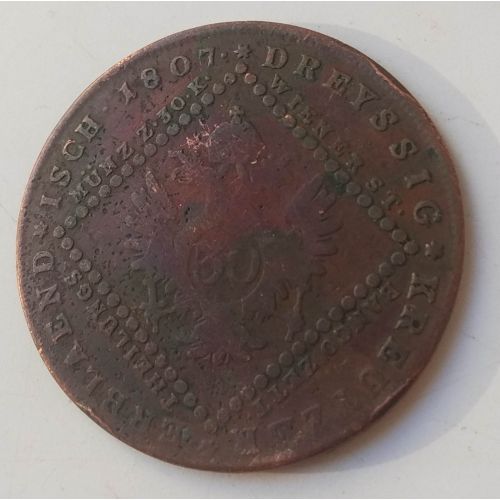 30 крейцеров 1807 год А Австрия состояние F