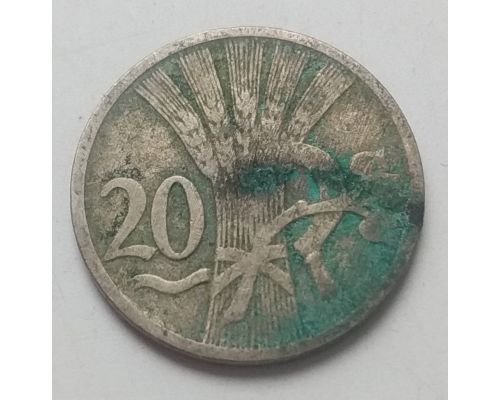 20 гелеров 1921 год Чехословакия Состояние VG