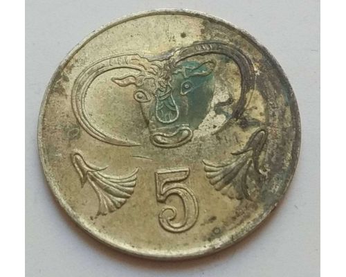 5 центов (1983-2004) год Кипр Состояние VG-F