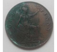 1 пенни 1936 год Великобритания one penny Георг V №4 Состояние VG