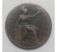 1/2 пенни 1902 год Великобритания Пол пенни, half penny Эдвард VII