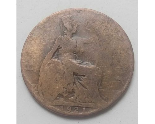 1/2 пенни 1921 год Великобритания Пол пенни, half penny Эдвард VII