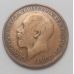1/2 пенни 1921 год Великобритания Пол пенни, half penny Эдвард VII