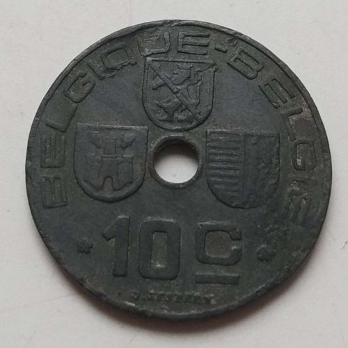 10 сентим 1943 год Бельгия BELGIQUE-BELGIE