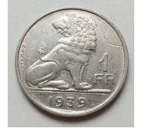 1 франк 1939 год Бельгия BELGIQUE-BELGIE