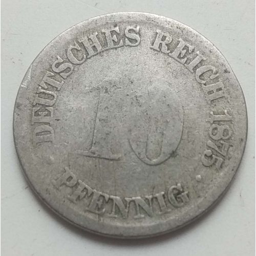 10 пфеннигов 1875 год Германия (Германская Империя)