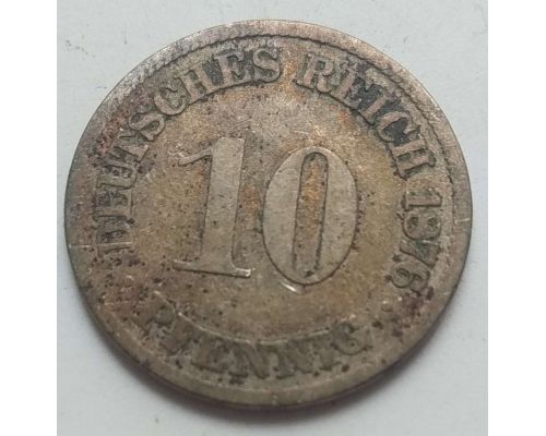 10 пфеннигов 1876 год Германия (Германская Империя) Состояние G