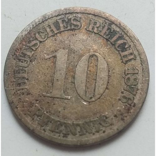 10 пфеннигов 1876 год Германия (Германская Империя) Состояние G