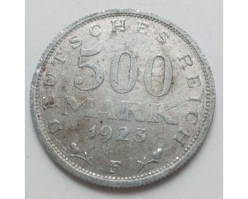 500 марок 1923 год F Германия Веймарская Республика Состояние VG