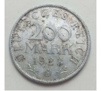 200 марок 1923 год G Германия Веймарская Республика Состояние VG