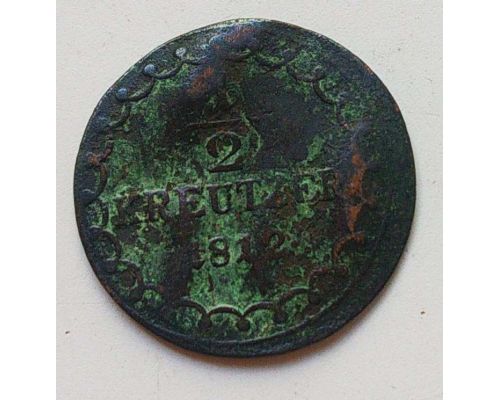 1/2 крейцера 1812 год Австрия S