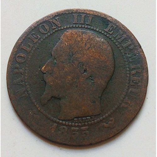 5 сентим 1855 год W Франция (сантим) Наполеон III 