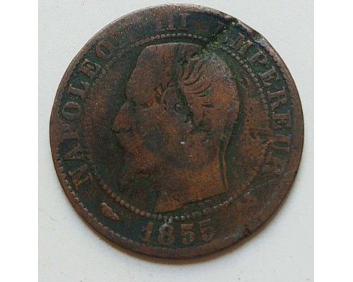 5 сентим 1855 год B Франция (сантим) Наполеон III