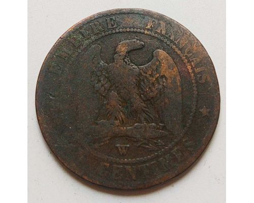 10 сентим 1856 год W Франция (сантим) Наполеон III
