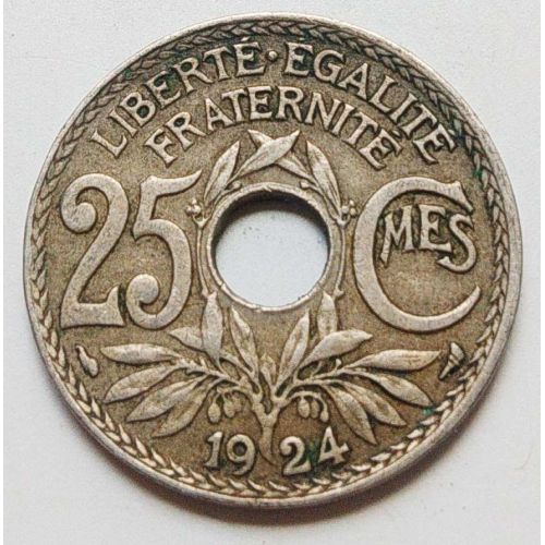 25 сентим 1924 год Франция (сантим)
