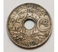 25 сентим 1932 год Франция (сантим)
