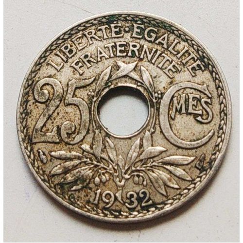 25 сентим 1932 год Франция (сантим)