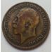 1 пенни 1919 год H Великобритания one penny Георг V Редкая