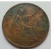 1 пенни 1928 год Великобритания, one penny Георг V состояние VG