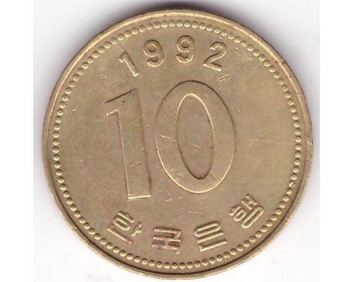 10 вон 1992 год Южная Корея