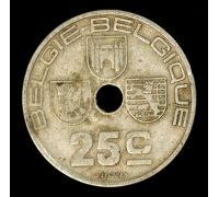 25 сентим 1938 год Бельгия BELGIE-BELGIQUE Состояние VG