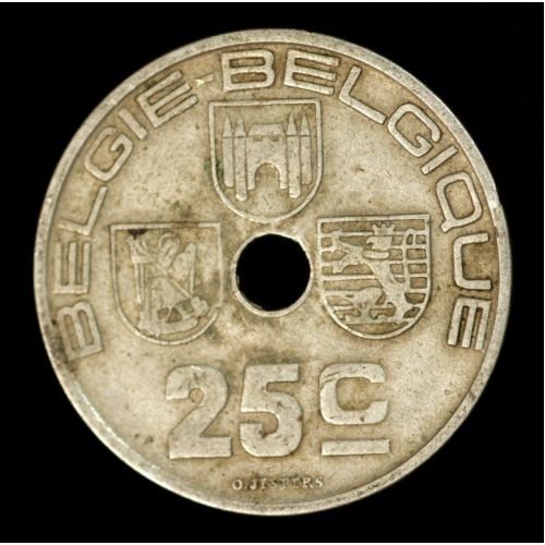 25 сентим 1938 год Бельгия BELGIE-BELGIQUE Состояние VG