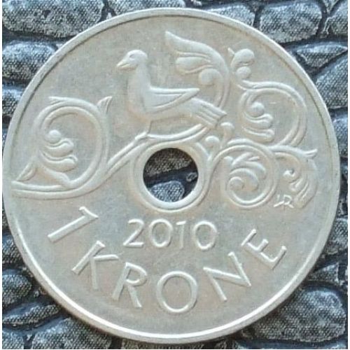 1 крона 2010 год Норвегия