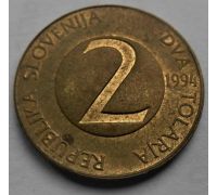 2 толара 1994 год Словения Ласточка
