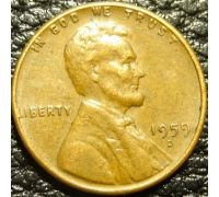 1 цент 1959 года D США Америка
