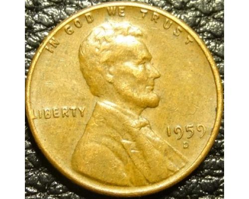1 цент 1959 года D США Америка